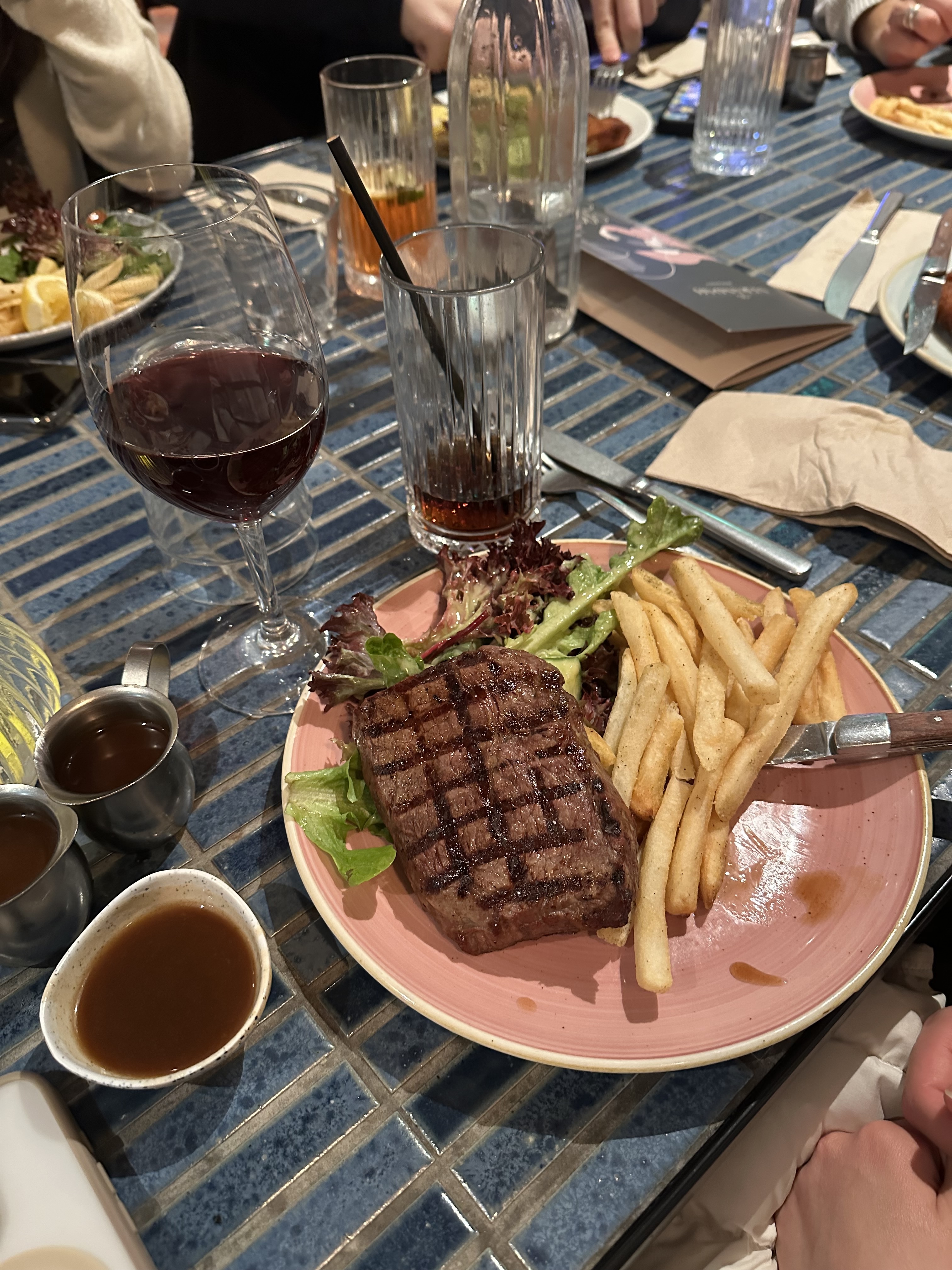 Steak dinner at bowling club